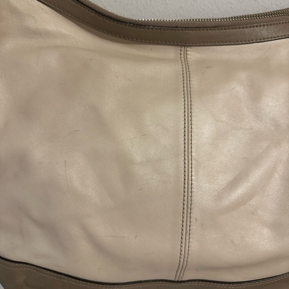 Coach Park Duffle Crossbody Bag Convertible Genuine Leather F19726 Ivory Taupe - Picture 7 of 13